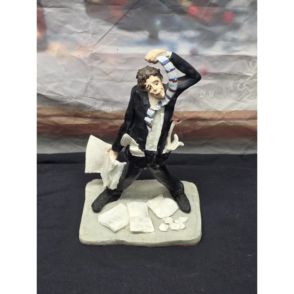 Bad Day Stock Broker Sculpture Vintage 1980s 1990s Wallstreet Decoration Office